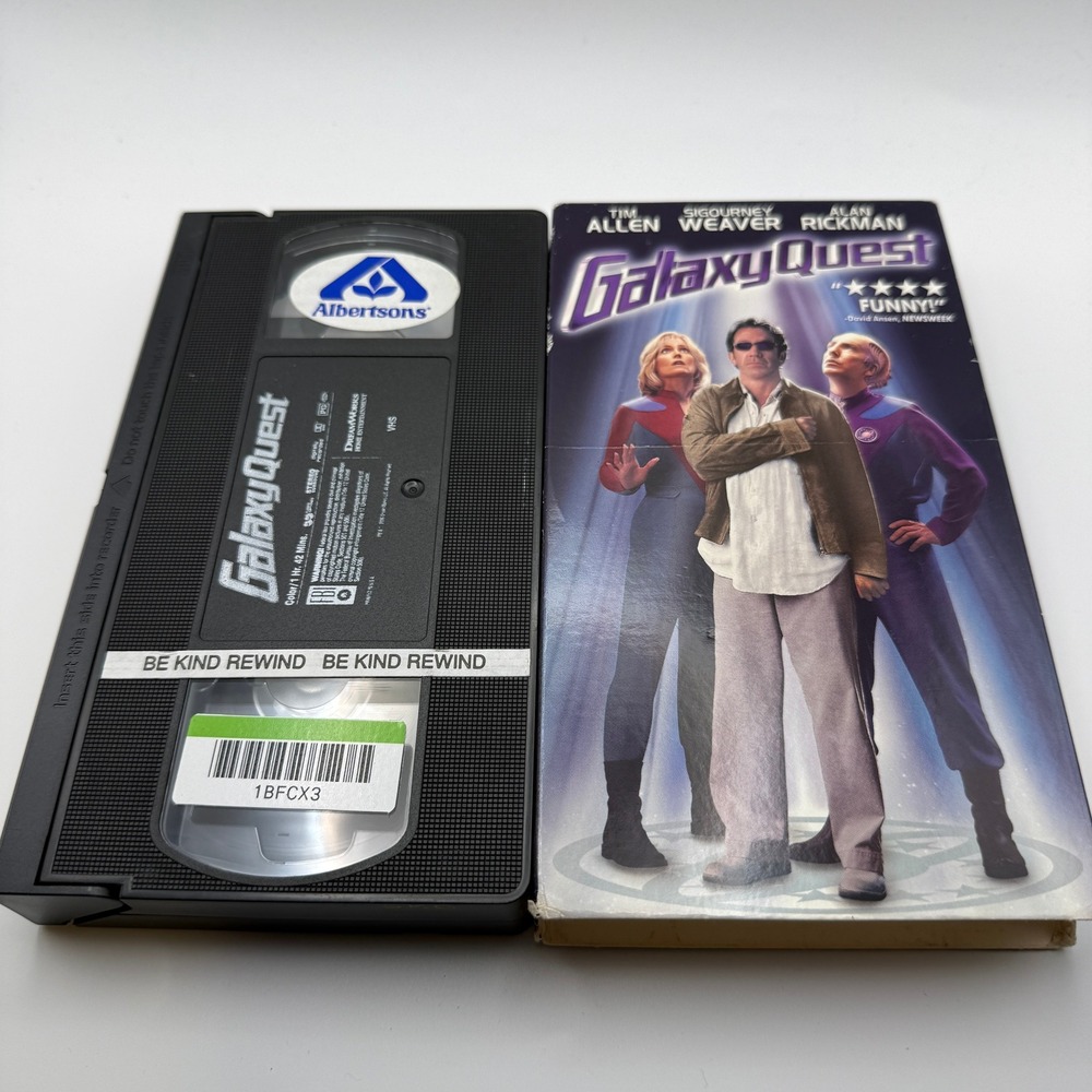 Galaxy Quest VHS 1999 Tim Allen Sigourney Weaver Sci-Fi Comedy DreamWorks 85752